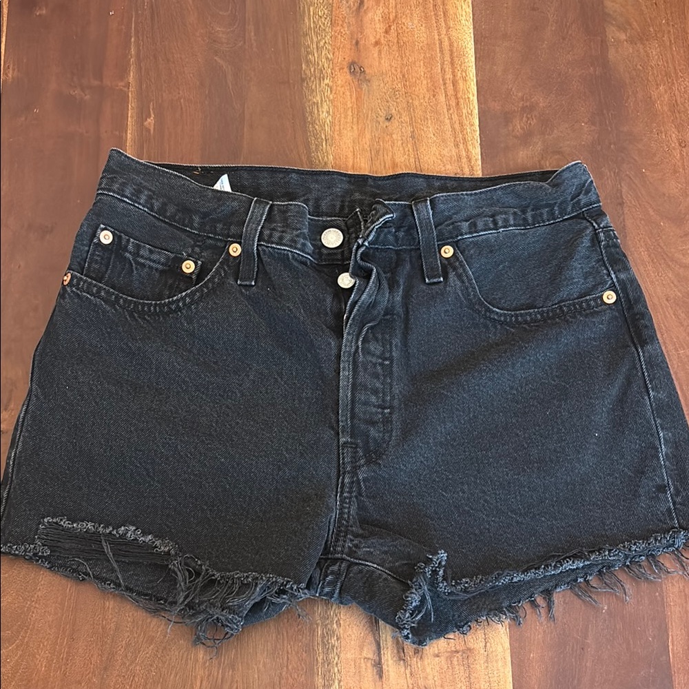 Levi's Black 501 Denim Shorts 29